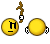 1989 Ford Bronco - Two smiley faces are depicted against a black background with a small brown object above them.