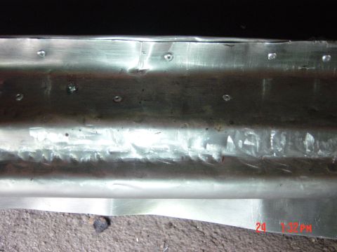 1988 Ford F-150 - Metal panel with rivets and welds visible. Supermotors.net watermark present.