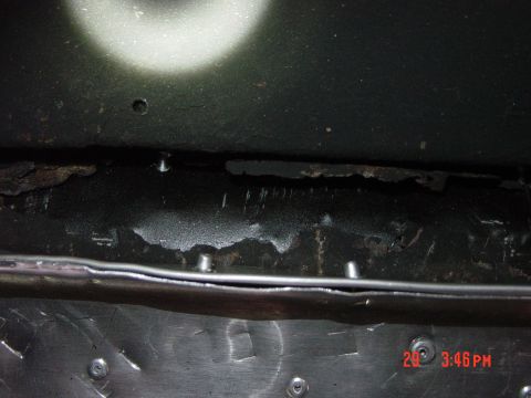 1988 Ford F-150 - Underbody view reveals rust and repair work, with a timestamp indicating the photo was taken in 2013.