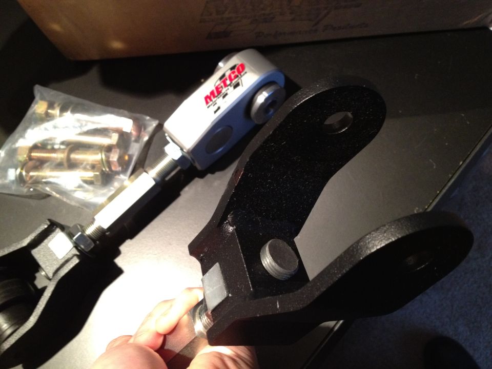 Metco control arm with adjustment mechanism and hardware bag