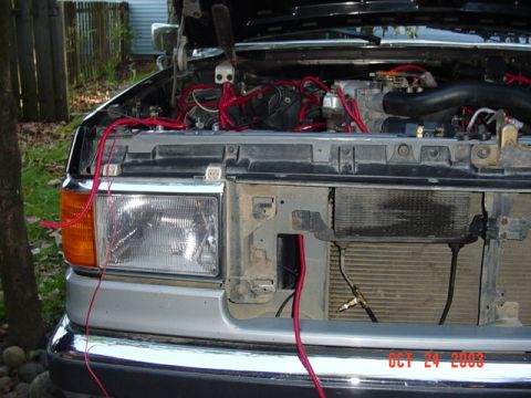1989 Ford Bronco - you can see the sending unit for my tranny temp guage