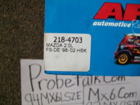 1994 Mazda MX-6 - Part label indicates compatibility with Mazda models from '98-'02, contradicting the '94 claim.