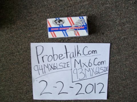 1994 Mazda MX-6 - A box of engine bearings is shown with handwritten notes that include vehicle model information and a date.