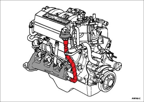 1990 Ford Bronco - This diagram shows an engine, not a complete vehicle, and lacks specific year identification.