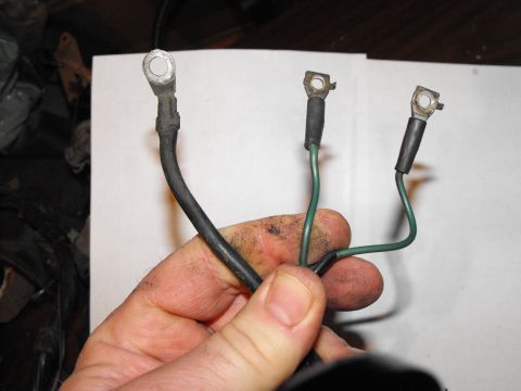 1982 Chrysler New Yorker - Both wires are green on the 117 amp Denso alternator. The large 8 gauge hot lead (in black) is identical in size to the 82's Chrysler alter…