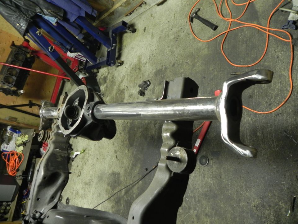 Ford Bronco front axle assembly with differential housing and driveshaft