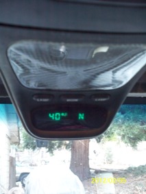 1993 Ford Bronco - The overhead console displays the temperature and compass direction.