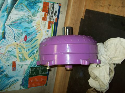 1993 Ford F-150 - A purple torque converter is shown, with a Supermotors.net logo in the lower right corner.