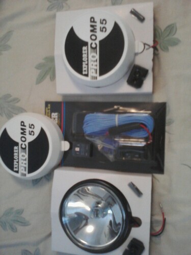 1989 Ford Bronco - New off-road lights are packaged for sale, including wiring and mounting hardware.