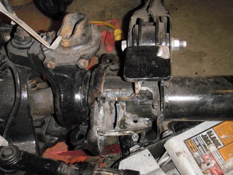 1995 Ford Bronco - A look at the uncleaned mount. I tried to tie the brackets back together. My goal was to have as much contact with the other brackets as po…