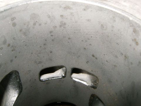 2000 Ford E350 - Close-up view of an engine cylinder's interior, showing wear and oil residue.