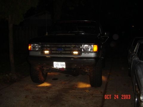 1989 Ford Bronco - Re-did the lights again...used a relay this time, and all 6 lights are sealed beams