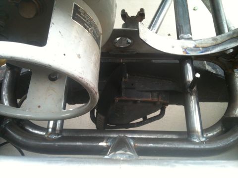 1966 Ford Bronco - Custom roll cage and suspension components are visible in this close-up view.