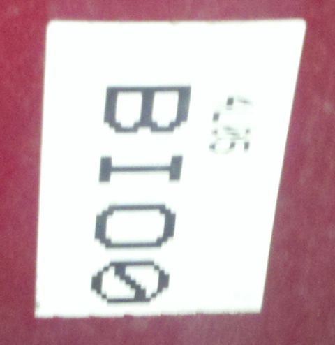 1995 Ford Bronco - Driver side A pillar sticker for the eec claibration.