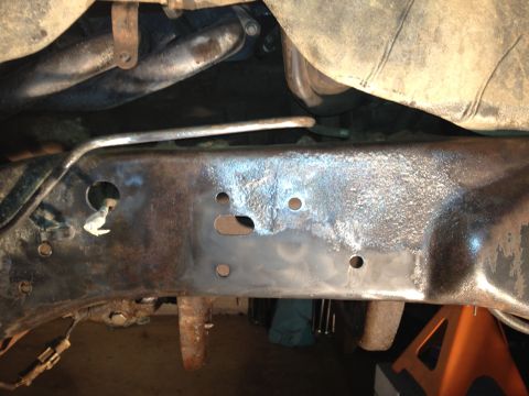 1995 Ford Bronco - frame cleaned