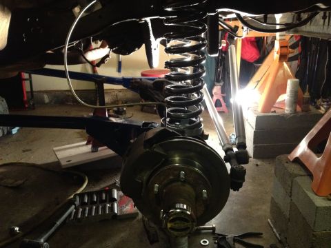 1995 Ford Bronco - brake lines in, before letting it down on its own feet