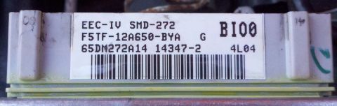 1995 Ford Bronco - This matches as well. BIO0. not sure if it matters, this one has 4L04 where the other EEC stickers have 4L05.