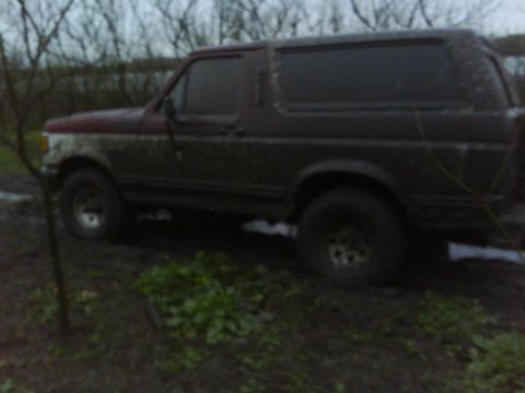 1989 Ford Bronco - This 1989 Ford Bronco is stuck in the mud.