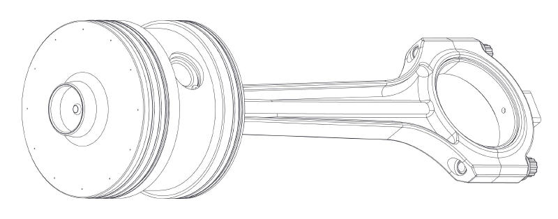 Piston and connecting rod assembly diagram