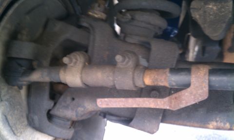1984 Ford Bronco - Passenger side Tie Rod End, The PO must of got a 2 for 1 sale on grease...rubber boot is blown out, it was so brittle just a knock w/my knu…