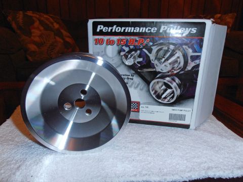 1990 Ford Bronco - Performance Pulleys part for 10-15 HP applications, with product box visible.