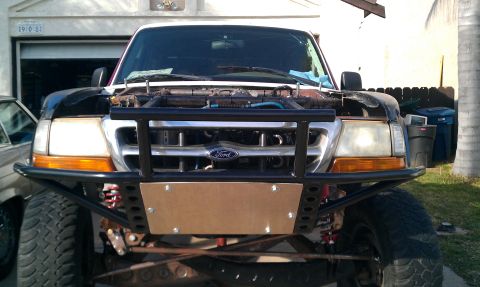 1992 Ford Ranger - Front view of a 1992 Ford Ranger modified with a custom bumper.