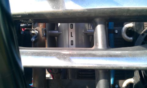1992 Ford Ranger - Front view of a truck's grille and radiator assembly, showing the 'OLO' marking.