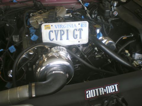 2004 Ford Crown Victoria - Custom engine bay modification a turbocharger and custom intake plumbing.