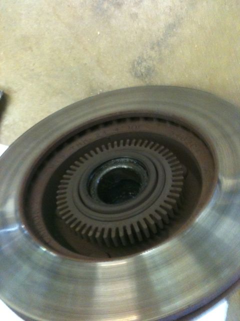 1995 Ford Bronco - A pic of the back side of the hub and the ABS ring that the ABS sensor recognizes.