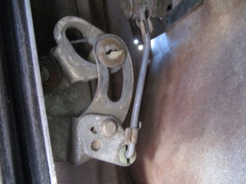 1964 Ford Ranchero - Door lock mechanism and linkage rod detail.