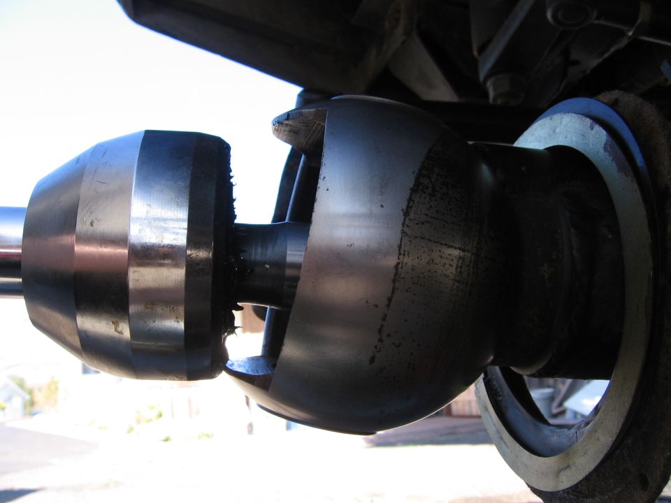 Close-up of a CV joint, possibly from a 1993 Toyota 4Runner
