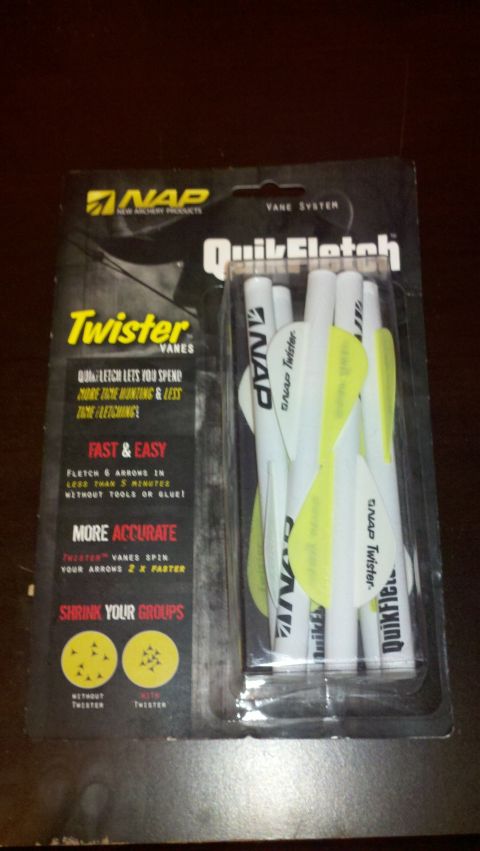 2010 Champion 188 - Packaging for NAP QuikFletch Twister Vanes, an archery accessory.