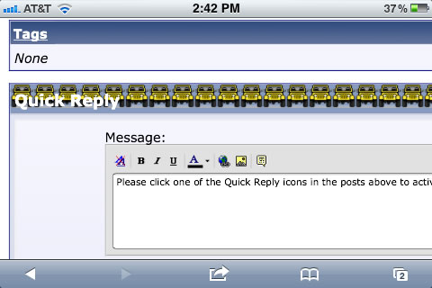 2000 Jeep TJ - A row of yellow Jeep Wrangler icons is displayed above a message input field on a webpage.