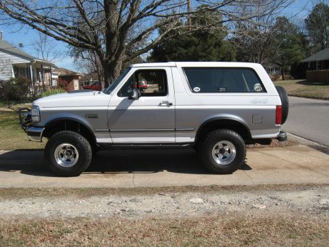 1994 Ford Bronco - This 1994 Ford Bronco is shown in a two-tone white and silver paint scheme.