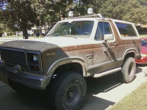 1991 Ford Ranger - This SUV, likely from the early 1980s, is shown in a 3/4 front view with added off-road lighting.