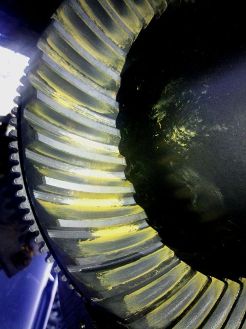 1996 Ford Bronco - Close-up of a differential gear showing wear patterns.