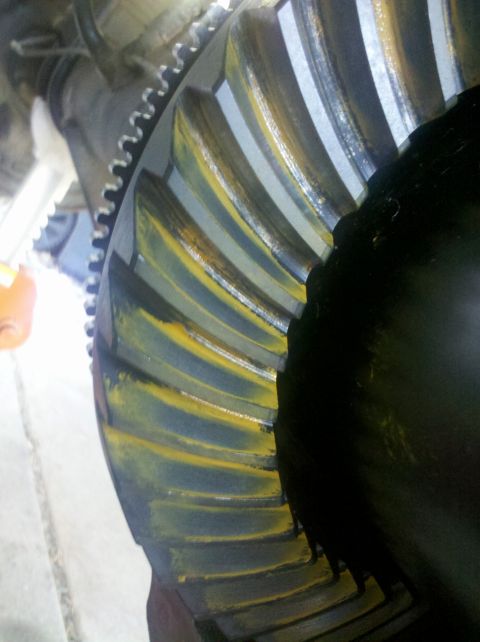 1996 Ford Bronco - Differential ring gear showing wear pattern. This is a part, not a vehicle.