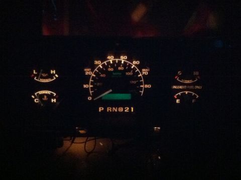 1992 Ford F-150 - When your done, put it all back together. This is it lit up. Not all of the Bulbs are lit(hooked up to a 9V). If you want a color, you can…
