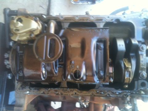 1988 Ford Bronco II - Internal engine components, including the crankshaft and oil pan, are visible.