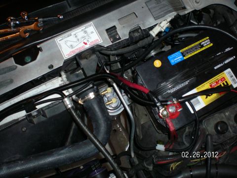 1996 Ford Bronco - Here is a view from above before I attached the hoses. Which for my '96 with the E4OD was front trans line, not the one by the extension ho…