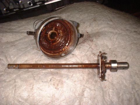 1969 Mercury Cyclone - A disassembled engine component, likely from a transmission or oil pump, lies on a cloth surface.
