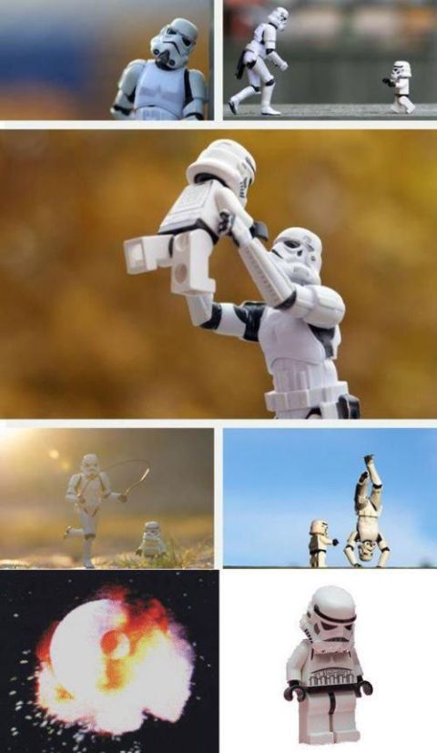 2000 Mercury Grand Marquis - A collection of images stormtrooper figures in different scenarios, including playing and posing.