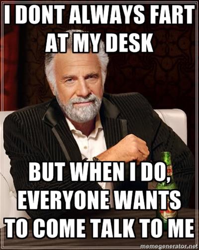 2000 Mercury Grand Marquis - A meme The Most Interesting Man in the World with text about his desk habits.