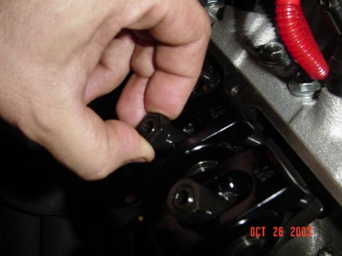 1989 Ford Bronco - Tighten the nut just enough to touch the pushrod so it wont move,