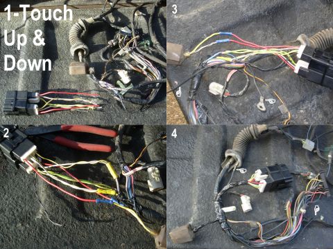 1983 Ford Bronco - 1-Touch Up & Down on the driver's door harness from a '93 Bronco XLT 1. This mod requires two common Ford 1-touch modules with pigtail conn…