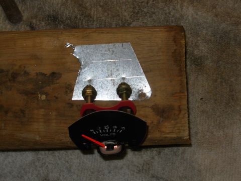 1975 Ford Bronco - A few sketch lines locate the the gauge studs. The shoulders fit 11/32" holes, and a little wallowing positions them. It probably woul…