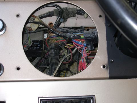 1975 Ford Bronco - Just a shot of the clearance behind the cluster. This truck has a LOT of extra wiring since the whole harness came from an '88 F150 XLT. I…