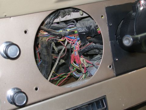 1975 Ford Bronco - Just a shot of the clearance behind the cluster. This truck has a LOT of extra wiring since the whole harness came from an '88 F150 XLT. I…