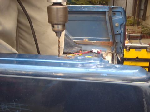 1990 Ford Bronco - more drilling trying to get all the spot welds out.