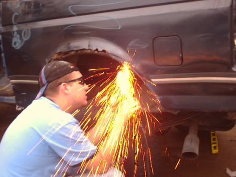 1990 Ford Bronco - me grinding away